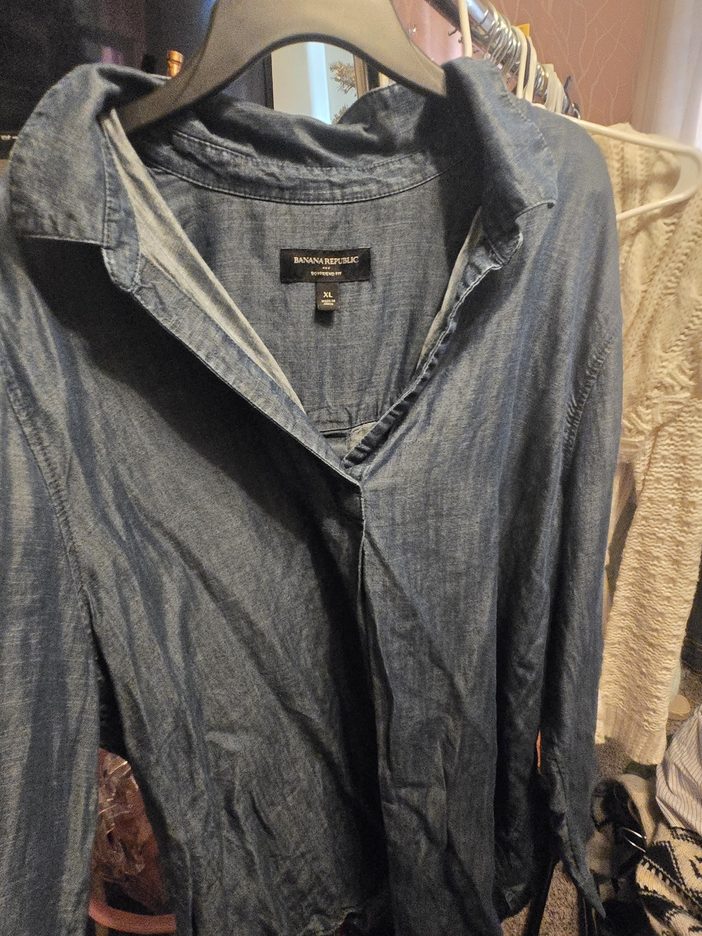 Banana Republic Denim Shirt Jacket in Dark Blue